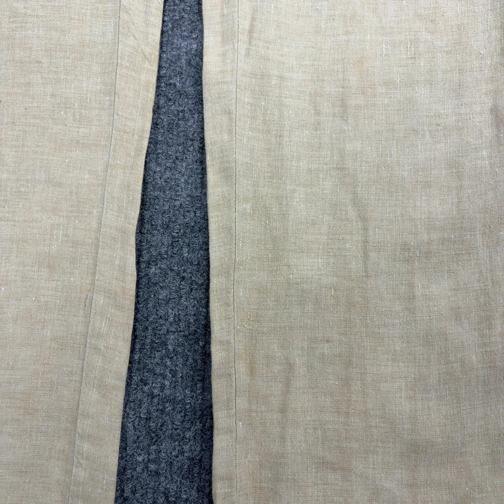 Zulus Festin‎ Pants Mens 37x34 Tan Linen Comfort Fit Flat Front Summer Casual